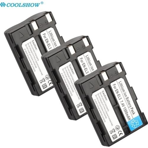 EN-EL3 EN EL3 A ENEL3A Battery 1500mAh for Nikon D100 D70Outfit D70s Set D50 Set D100 D70 V1 D11 DSLR Camera Batteries
