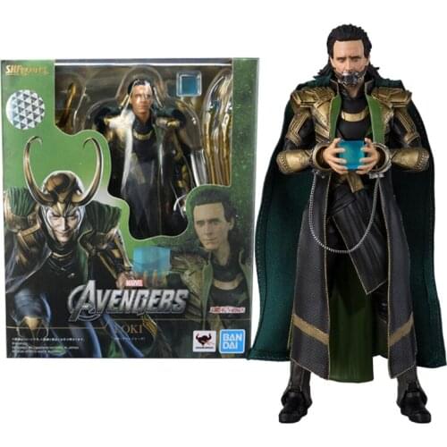 15CM Bandai Original S.H.Figuarts SHF 1/12 LOKI Avengers Action Figure Adult Doll Model Decoration Toy With transport box