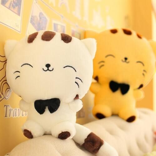 Hot 1pcs 25cm Kawaii Popular Big Face Cat Plush Stuffed Toys Doll Lovely Fortune Cartoon Gift