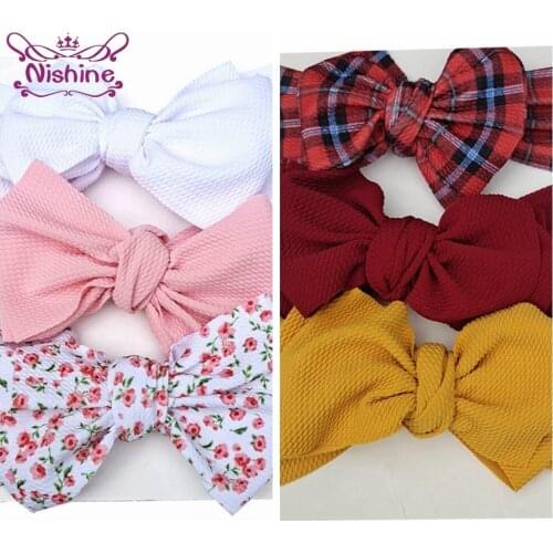 3pcs/lot Fashion Print Bowknot Baby Girls Hairband Cute Handmade Bows Princess Headband Infant Hair Accessories Holiday Gifts
