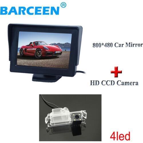 Car parking monitor 4.3" with car rear reserve camera for Kia K2 Rio hatchback ceed 2013 for Hyundai Solaris(verna) hatchback