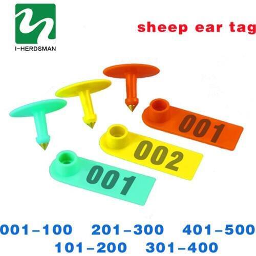 No. 1-500 Sheep ear tag Signs with the word ear Laser Typing Copper head earrings Farm animal identification card Free shipping
