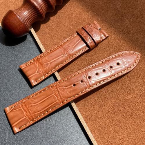 New Alligator Strap 16MM 18MM 20MM 22MM Handmade Crocodile Skin Watch Band Men Women Custom ALTIPLANO Watchbands Leather Belt 19