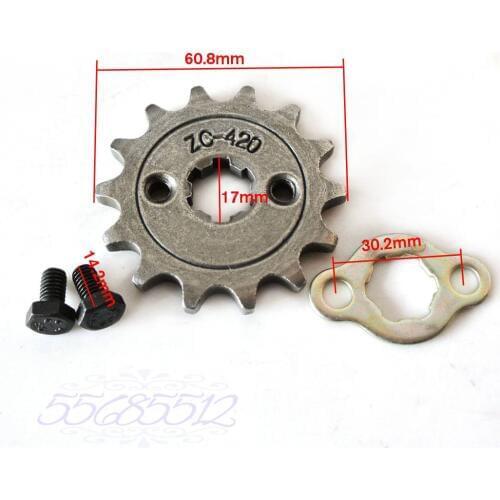 420 Front Engine Chain Sprocket Kit Fit 160 150 125CC ATV Pit Dirt Bike 17MM