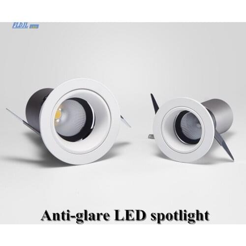 Dimmable anti-glare LED spotlight 111V-240V 7W 9W 12W 15W home improvement living room bedroom downlight embedded
