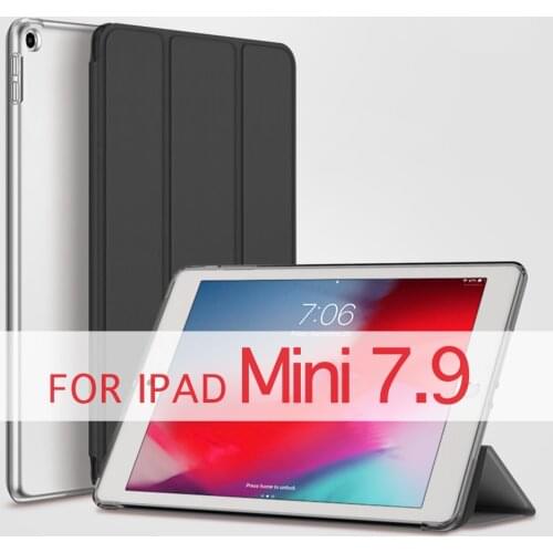 QIJUN Case For iPad Mini 4 3 2 1 7.9 inch mini 2 5 2019 mini5 7.9'' Funda PC Back Leather Smart Cover Magnetic Case Auto Sleep