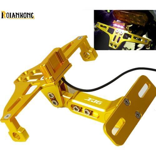 For YAMAHA XJ6 N DIVERSION 2009-2015 2014 2013 2012 2011 Motorcycle Adjustable License Plate Bracket Holder Frame Number Plate