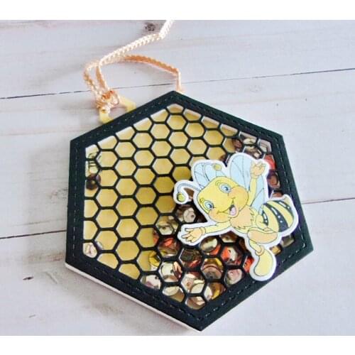 Cutting Dies HoneyComb Shaker Scrapbook Cardmaking DIY Paper Craft Metal Stencil