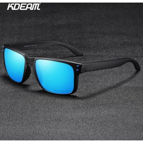 KDEAM Unisex Polarized Sunglasses Fashion Classic UV400 Driving Sports Shades Square Mirror Cool Lentes With Box