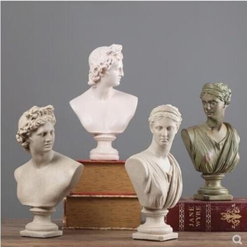 European-style retro character statue model artwork, home office desktop decoration gift, broken arm Venus, David, Anna, Peel
