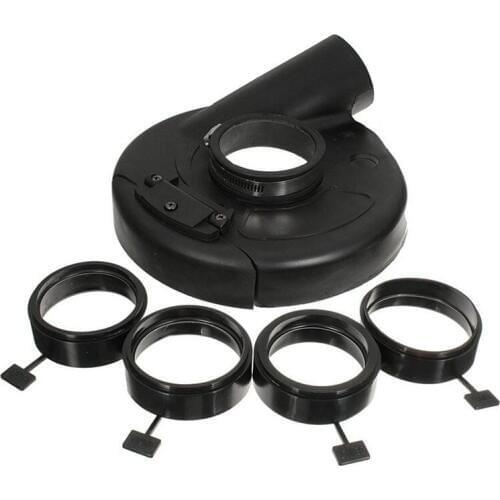 Vacuum Dust Shroud Cover 18cm/7" for Angle Grinder Hand Grinding Accessory with 4pcs Locating Rings for Power Tools Accessories