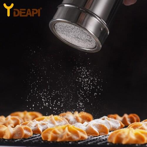 YDEAPI Stainless Steel Chocolate Shaker Cocoa Flour Coffee Sifter Strew Flower Pad Spray Art Coffee Tools Coffee Accessories