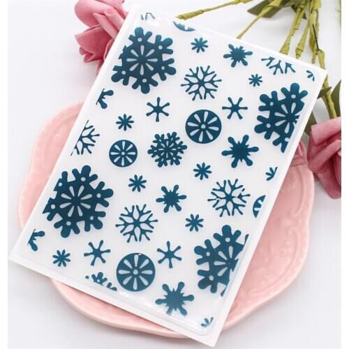 YPP CRAFT Snowflake Plastic Embossing Folders for DIY Scrapbooking Paper Craft/Card Making Decoration Supplies