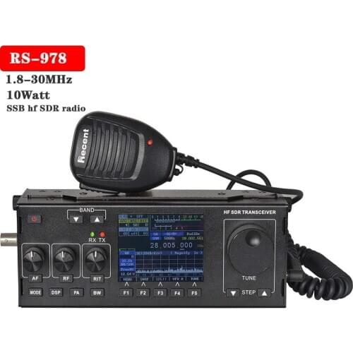 Latest RS-978 SSB HF ham Transceiver hf SDR radio 1.8-30MHz 10Watt ham sdr radio hf with 3800mAh Li-Ion Battery Pack