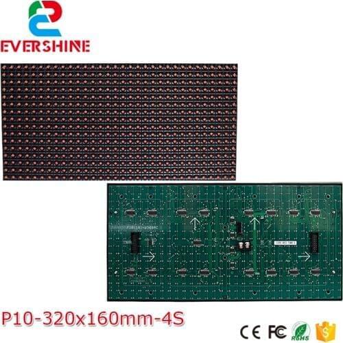 10mm DIP P10 Semi-outdoor 1R Single Color 320*160mm 32*16 pixels LED Display Screen Module Custom made Size,led sign board