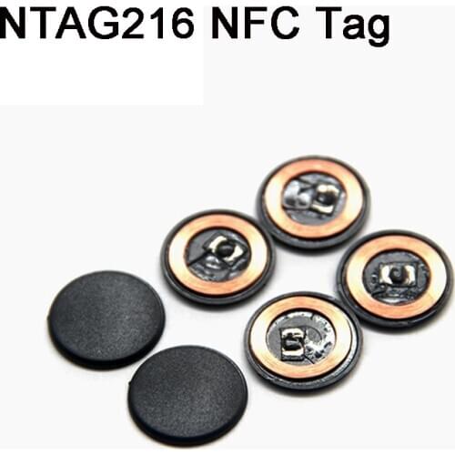 20mm NTAG 216 NFC RFID Laundry Waterproof Button Tag High Temperature Resistant Durable Washable for Clothing Management