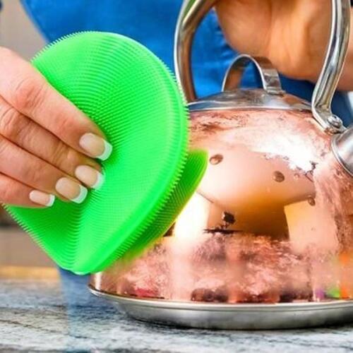 3Pcs/Lot Magic Silicone Cleaning Dishwashing Brush Bowl Kitchen Dishcloth Sponge Dish Washing Home Kitchen Supplies Accessories