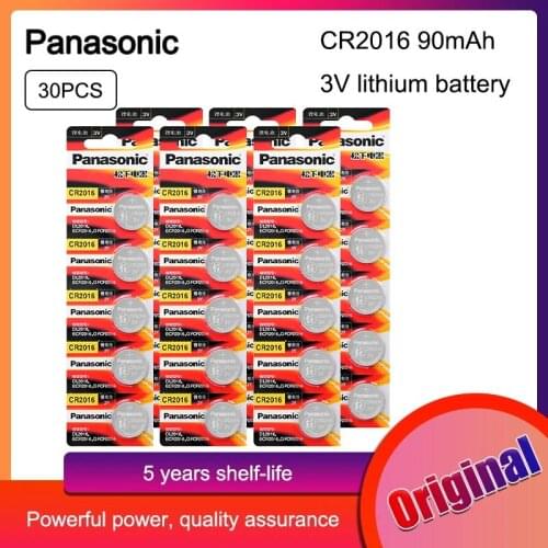30pc original PANASONIC CR2016 watches 3 v battery button Li-Po Lithium battery control toy car battery free shipping For Toy