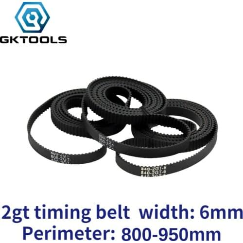 GKTOOLS C-14 3D Printer GT2 6mm Closed Loop Rubber 2GT Timing Belt Length 800 810 840 848 850 852 860 900 930 950 mm