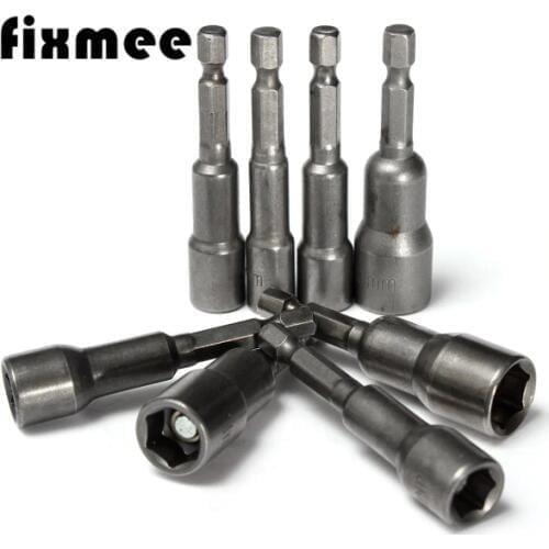 Free shipping 9pcs 6mm-14mm Hex Socket Sleeve Nozzles Magnetic Nut Driver Set Drill Bit Adapter Hex Power Tools