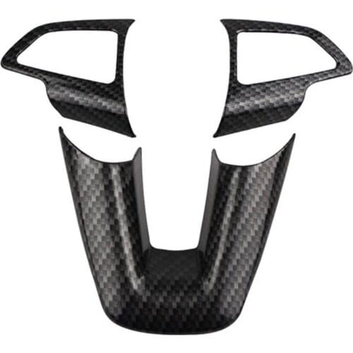 Car 3Pcs/Set Interior Steering Wheel Protection Trim Sticker for Ford Focus Kuga Escape Ecosport 2017 2018 Accessories