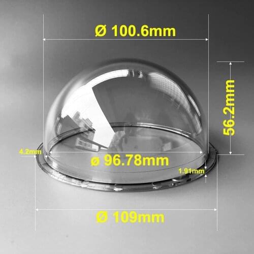 Acrylic CCTV Clear Camera Dome Cover Plastic Housing Security Camera Housing 4 Inch 109x56.2mm Camera Case Antidust Cover