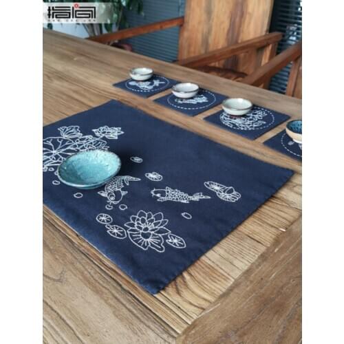 DIY embroidery Manual embroidery learning to make tea mat three-dimensional embroidery coasters plate cushion material package