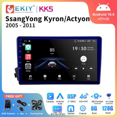 EKIY 9'' Android 10.0 Car Multimedia Auto Radio For Toyota Camry 2007 - 2011 GPS Navigation 4G WIFI Player QLED Screen No 2 Din