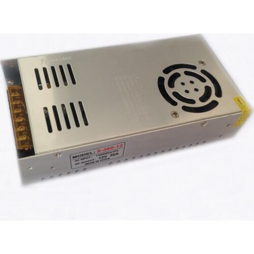 Switching Power Supply Driver 2pcs/lot 12V 30A 360W for LED Strip AC 100-240V Lighting Transformers DC Aluminum