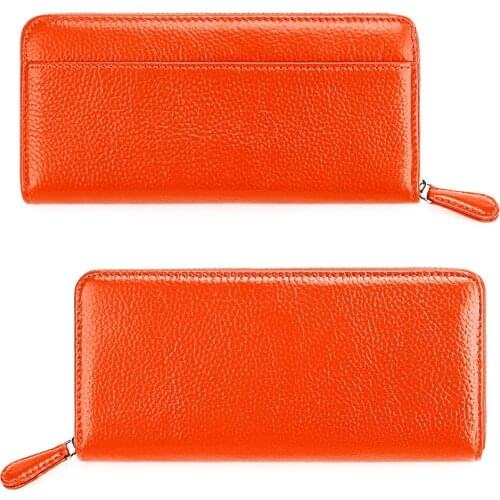 RETROGOO Fashion Leather Women Wallet 2021 New Zipper Purse Female Solid Color Coin Purses Short Lady Wallet With 18 Card Holder