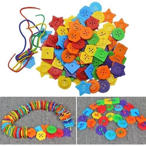 Children Threading Teaching Toys Basic Life Skills Toys Preschool Hand-eye Coordination Early Educational Toys