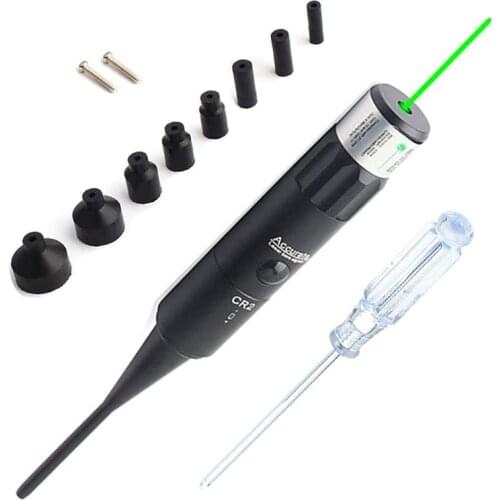 Hunting Tactical Green Laser Dot Bore Sighter Kits For .177 to .50 Caliber Riflescope With On Off Switch Optics Gun Laser Pen