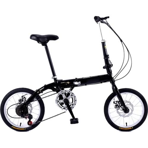 Adult 16 inch Foldable Bicycle Free Installation Folding Bike Men Women Variable Speed Double Disc Bicycle For Students
