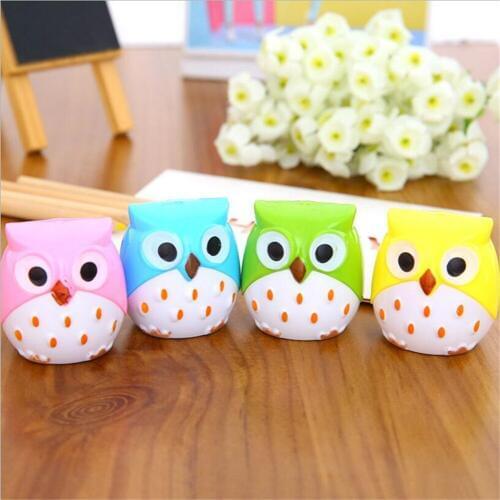 Random Color Mini Kawaii Funny Owl Pencil Sharpener Cutter Knife School Student Stationery Supplies