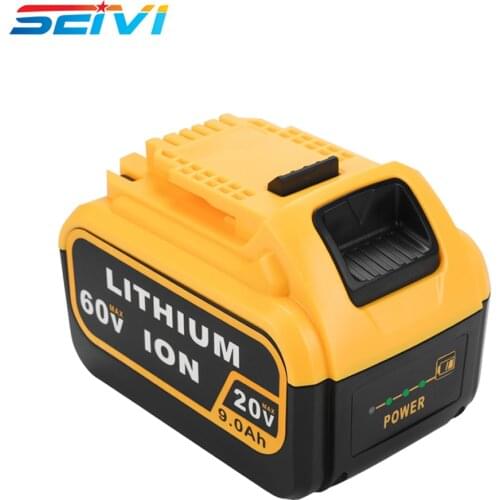 9.0Ah For DeWalt 20V 60V DCB606 Replacement Li-ion Battery for DeWalt MAX XR 20V/60Vpower tool 9000mAh lithium Battery