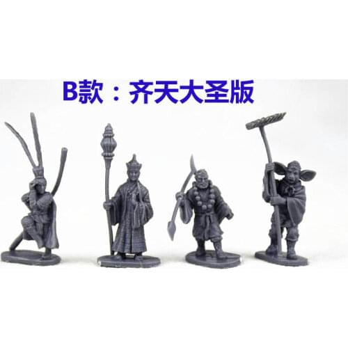 Super mini Toy pvc figure for DIY 1:72 magical myth Journey to the West Monkey Model 4pcs/set