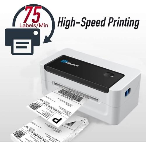Thermal Shipping Label Barcode Sticker Printer 4inch USB Bluetooth For 40-110 Width Compatible With Ebay Etsy Shopify 4×6