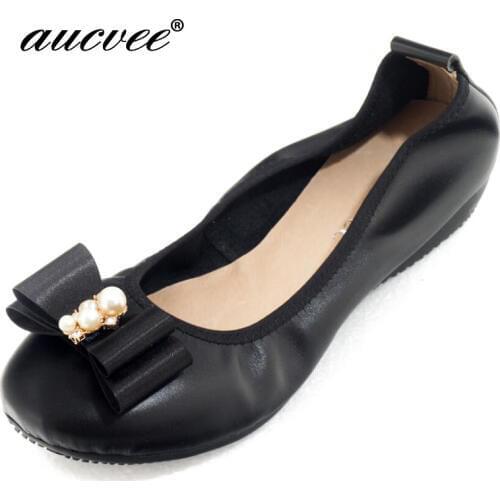 Big Bow Round Toe Slip-on Women Ballet Flats Fashion Metal Toe Women Flat Shoes Ballerinas Ladies Casual Flats Size 35-43