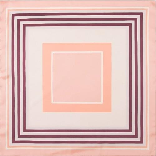 2018 41colors 60cm*60cm Whip Chain Small Square Scarves Hijab Luxury Brand Women Twill Silk Scarf New Fashion headscarf