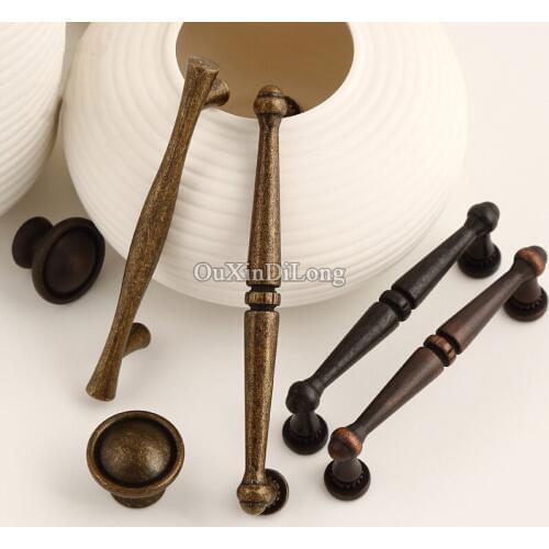 Designed 10PCS European American Retro Kitchen Furniture Handles Antique Cupboard Drawer Wardrobe Cabinet Pulls Handles & Knobs