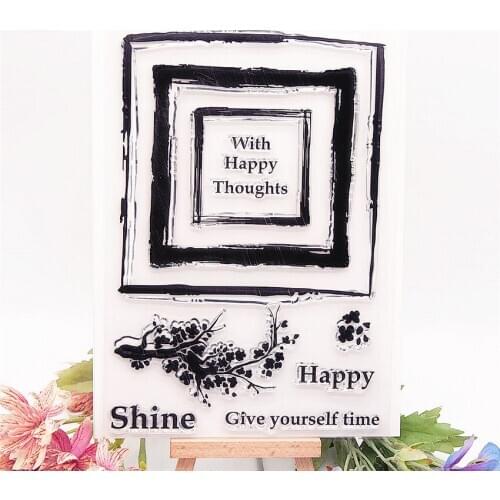 14*20CM Hot sale Photo frame Clear Stamps / Silicone Seals Roller Stamp for DIY scrapbooking photo album/Card Making