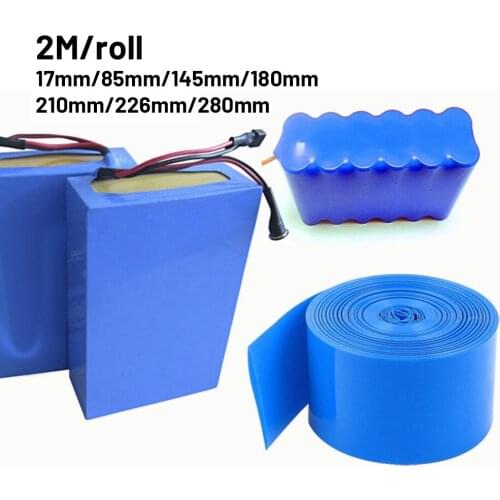 2M PVC Heat Shrink Tube Shrink Tube A Variety Of Specifications 18650 Battery Shrink Sleeve Insulation Casing Heat Shrink Blue
