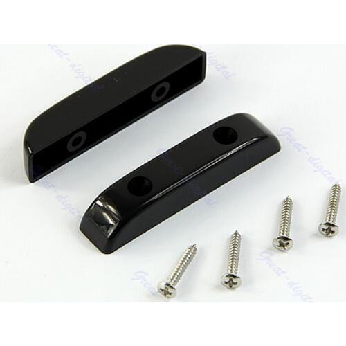 2pcs Black forFender Thumb Rest/Tug Bar/Finger Pull For Jazz Precision Bass Guitar