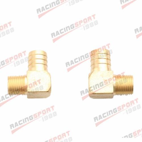 2PCS 3/4" Male 90 Elbow Brass Hose Barbs Barb To 1/2" NPT Pipe Male Thread