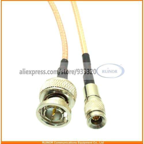 5pcs/lot BNC male to 1.0/2.3 male straight RG179 pigtail cable 50ohm 15cm