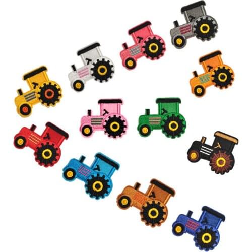 50pcs/Lot Cartoon Car Embroidery Patches Letters Clothing Decoration Accessories Diy Iron Heat Transfer Applique Patches