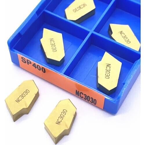 50PCS SP400 PC9030 NC3020 NC3030 5mm Slotted Carbide Insert Lathe Tool Turning Tool and Slotting Tool