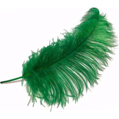 50pcs Deep Green Thick rod fluffy ostrich feather plumes in 50-55cm 20-22inches long Carnival Costumes Home Wedding Decorations
