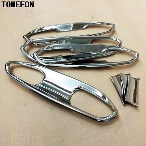 Accessories Moulding For Ford Edge 2015 ABS Chrome Door Handle Bowl Cover Trim Exterior Styling Cup Bowl Cap Sticker Trim