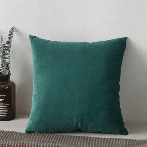 Nordic Velvet Cushion Cover Luxury Solid Color Square Throw Pillowcase For Living Room Sofa Car Pillow Decoration Case Bedside